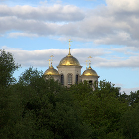 Купола Вознесенского собора в Звенигороде