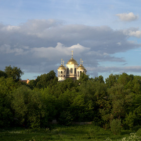 Купола Вознесенского собора в Звенигороде